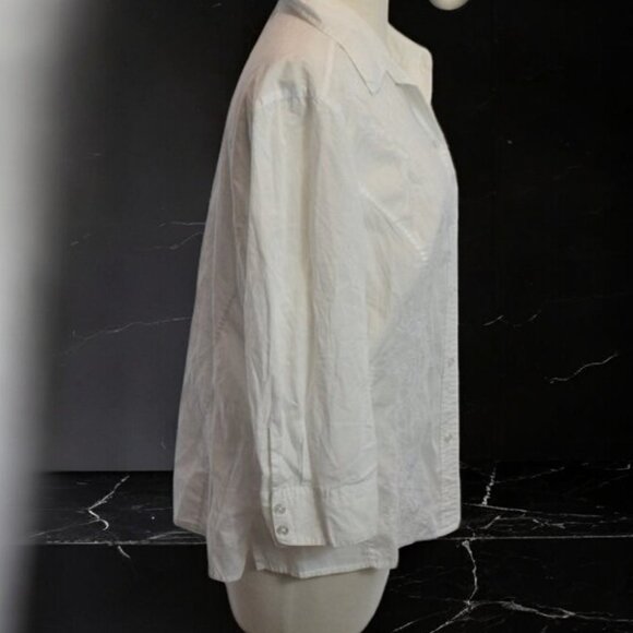 Vintage Eddie Bauer Embroidered Button Front Shirt Tailored Fit XL - Picture 2 of 7